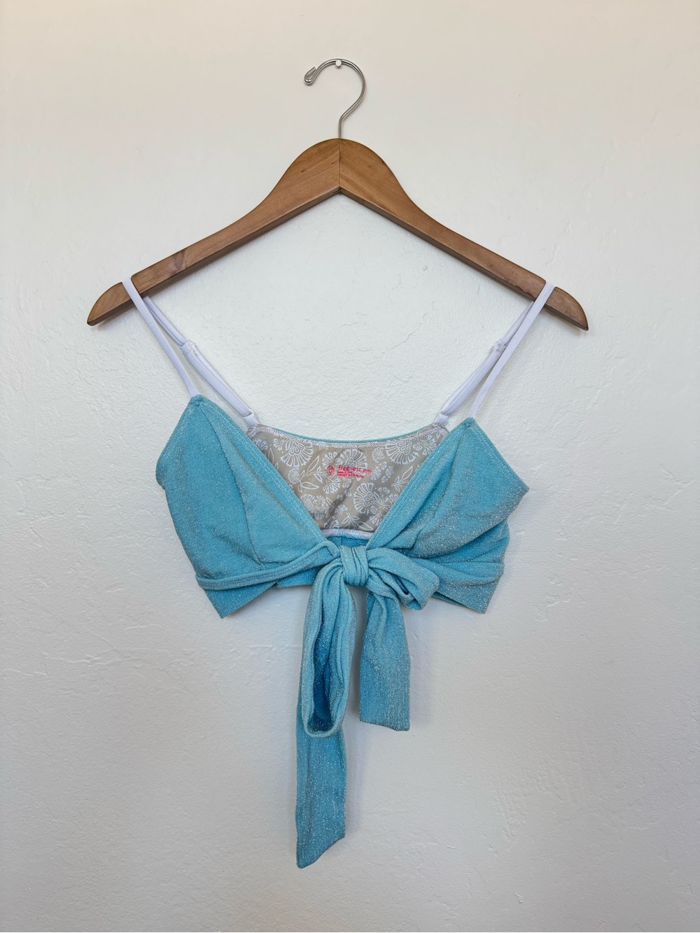 NWOT Free People free-est Lurex Sydney Crop Bikini Set “Tropical Breeze” - Picture 3 of 12